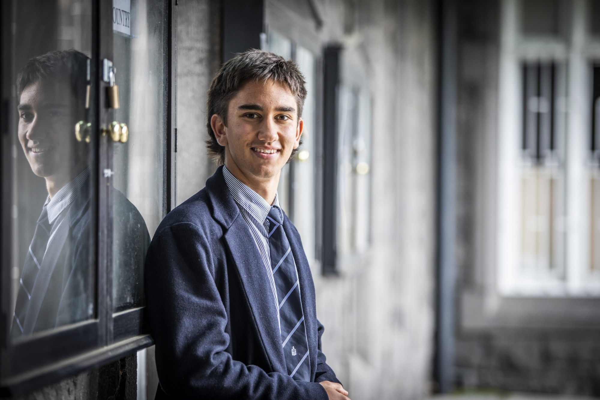 Making his mark: Mortlake’s Oliver Martin has made the most of a scholarship to the prestigious Melbourne Grammar School and will next year be named school vice-captain.