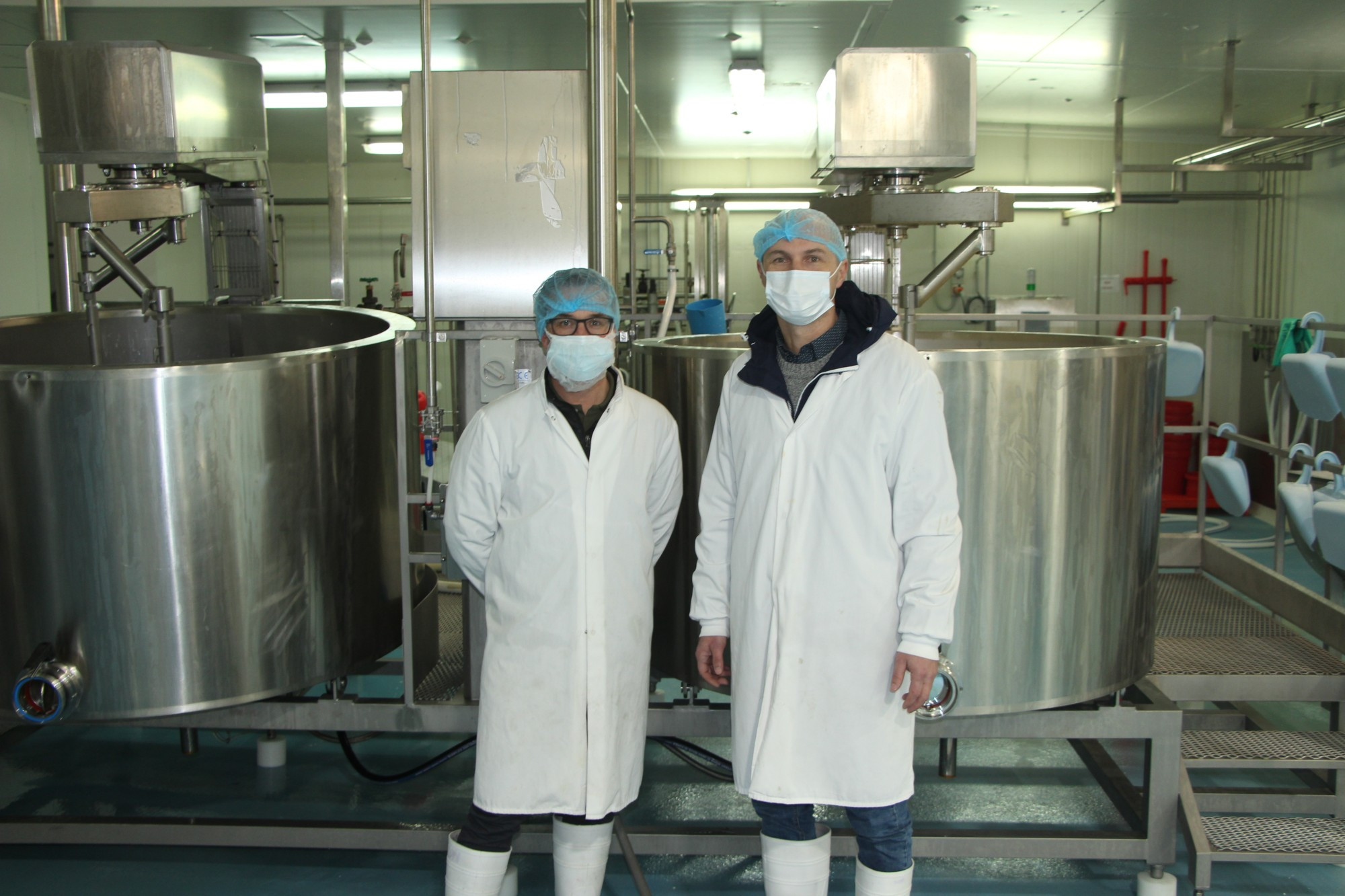 Thriving: Mortlake Organic Dairy general manager Brendan McKenzie and L’Artisan Cheese owner Matthieu Megard have welcomed new equipment which will help the company expand production.