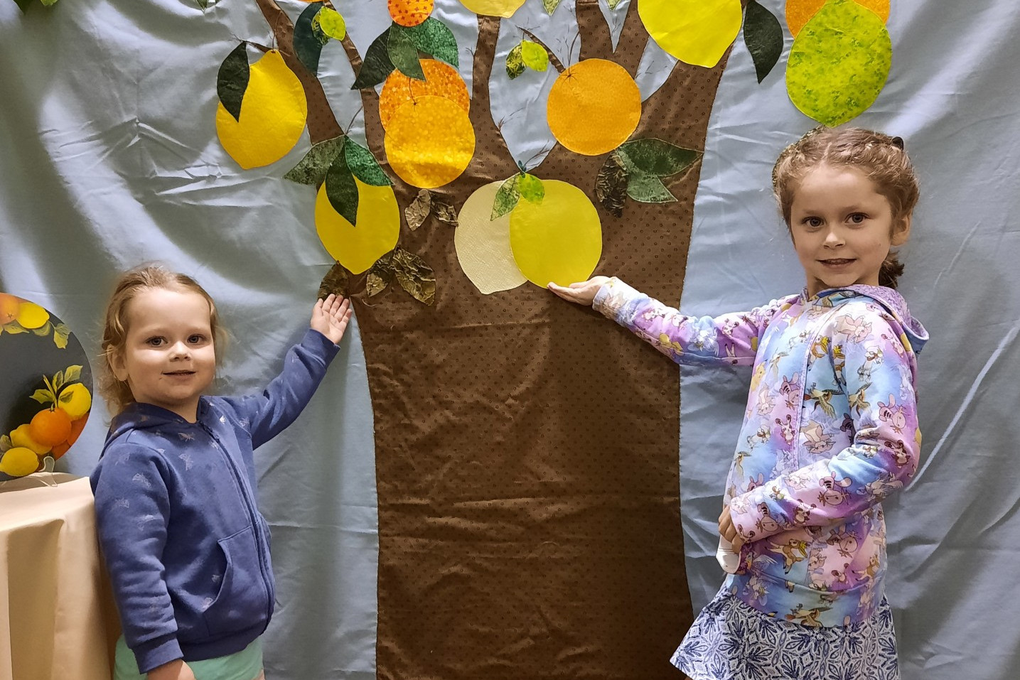 Well-received: Terang’s Millie and Bonnie Harris (pictured) were among the hundreds who enjoyed the Mortlake Art Show over the Queen’s Birthday Weekend.