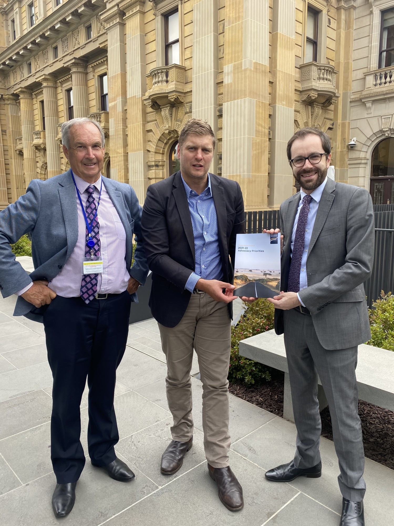 Council advocacy: Moyne Shire mayor Daniel Meade presented council’s new advocacy priorities plan to Minister for Energy, Environment and Climate Change Lily D’Ambrosio last week.