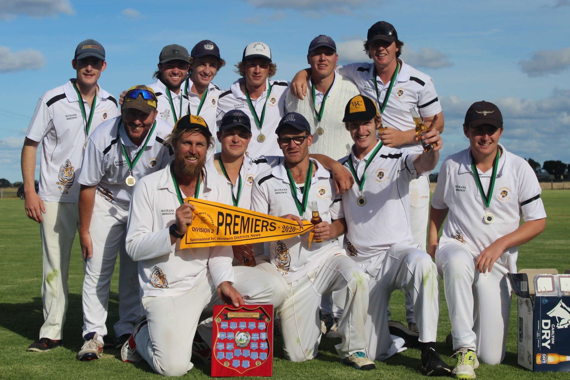 Woorndoo celebrated its first division two premiership win since season 2008/09 when it defeated Mortlake at Pomborneit on Sunday.