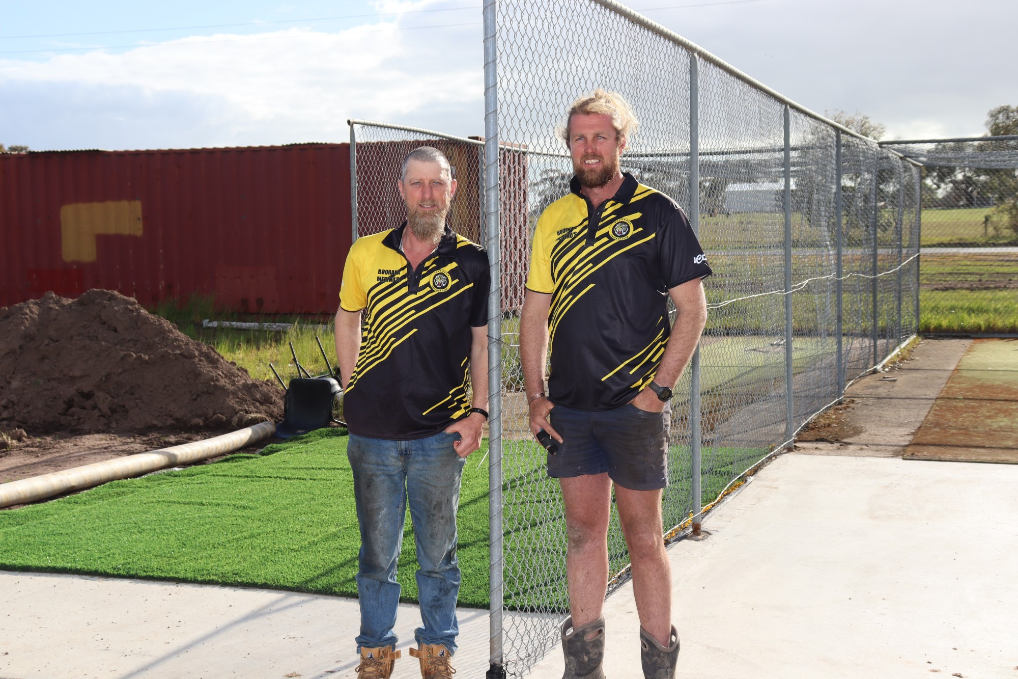 Ready for the challenge: Woorndoo Cricket Club president Shane Jubb (left) and captain-coach Grant Cameron are looking forward to the Tigers return to South West Cricket’s top division this season.