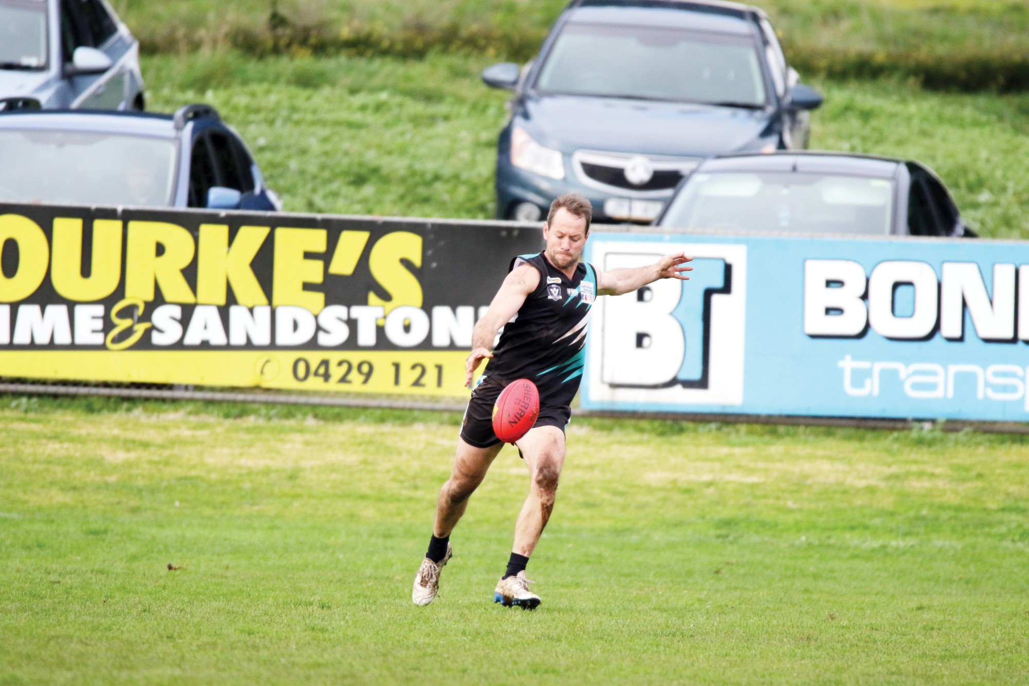 Kolora-Noorat captain Joel Moloney put in a trademark battling performance against Panmure last week.