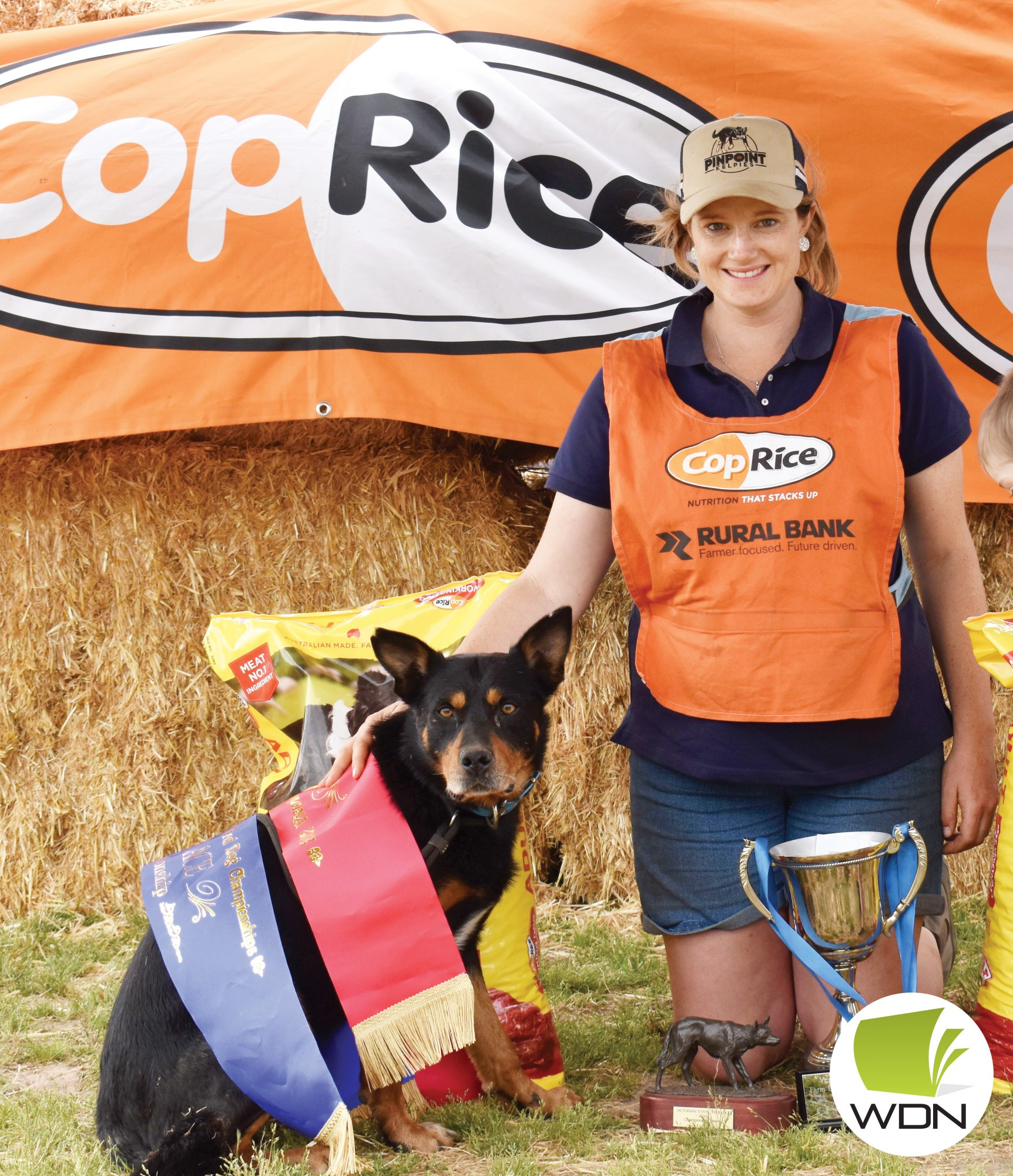 Victorian title winner Kate Jubb with her dog ‘Woodja Cruise.’