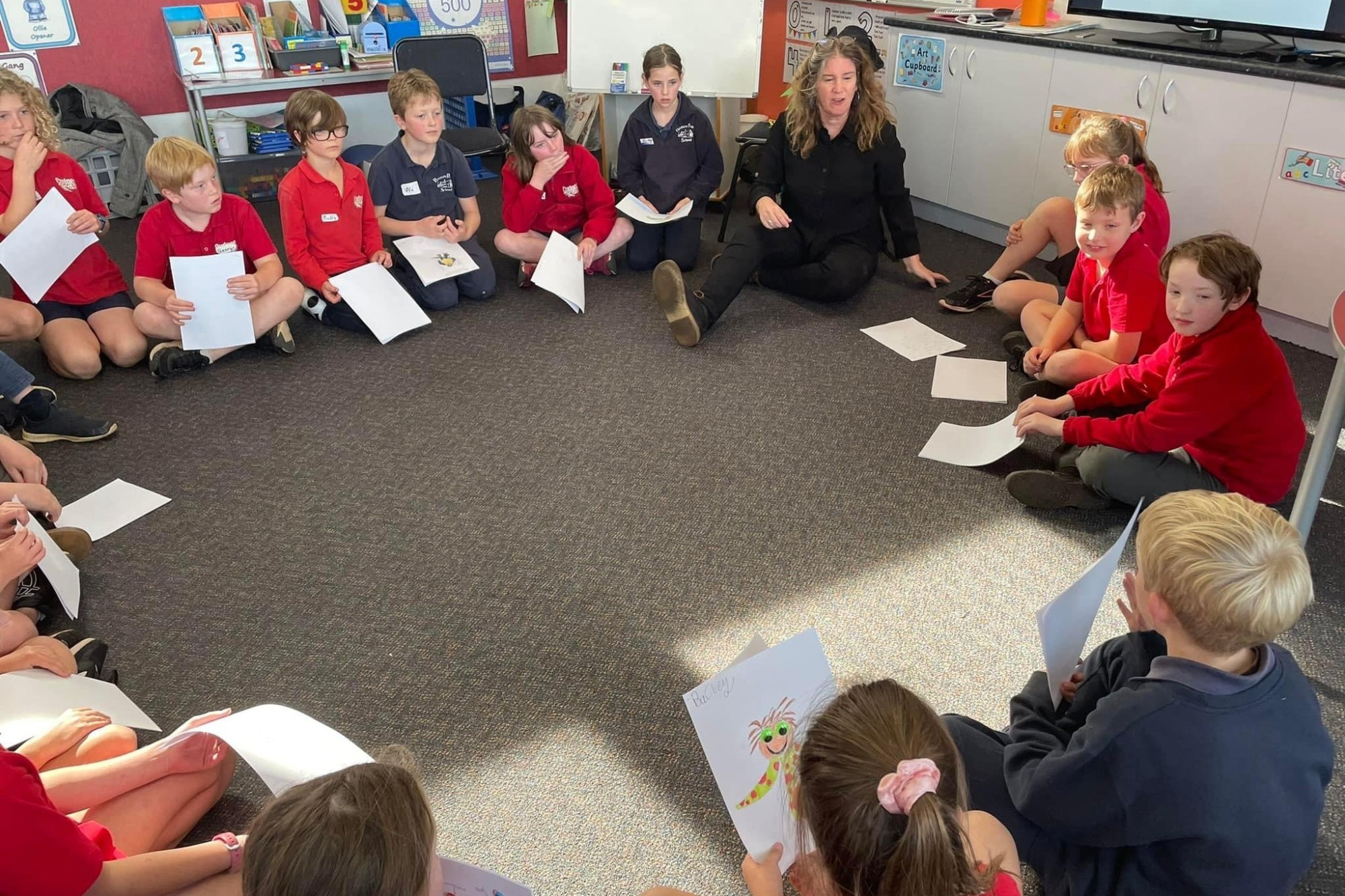 Better than fiction: Students from Panmure, Noorat and Cudgee primary schools recently joined together to meet award-winning writer Nova Weetman.