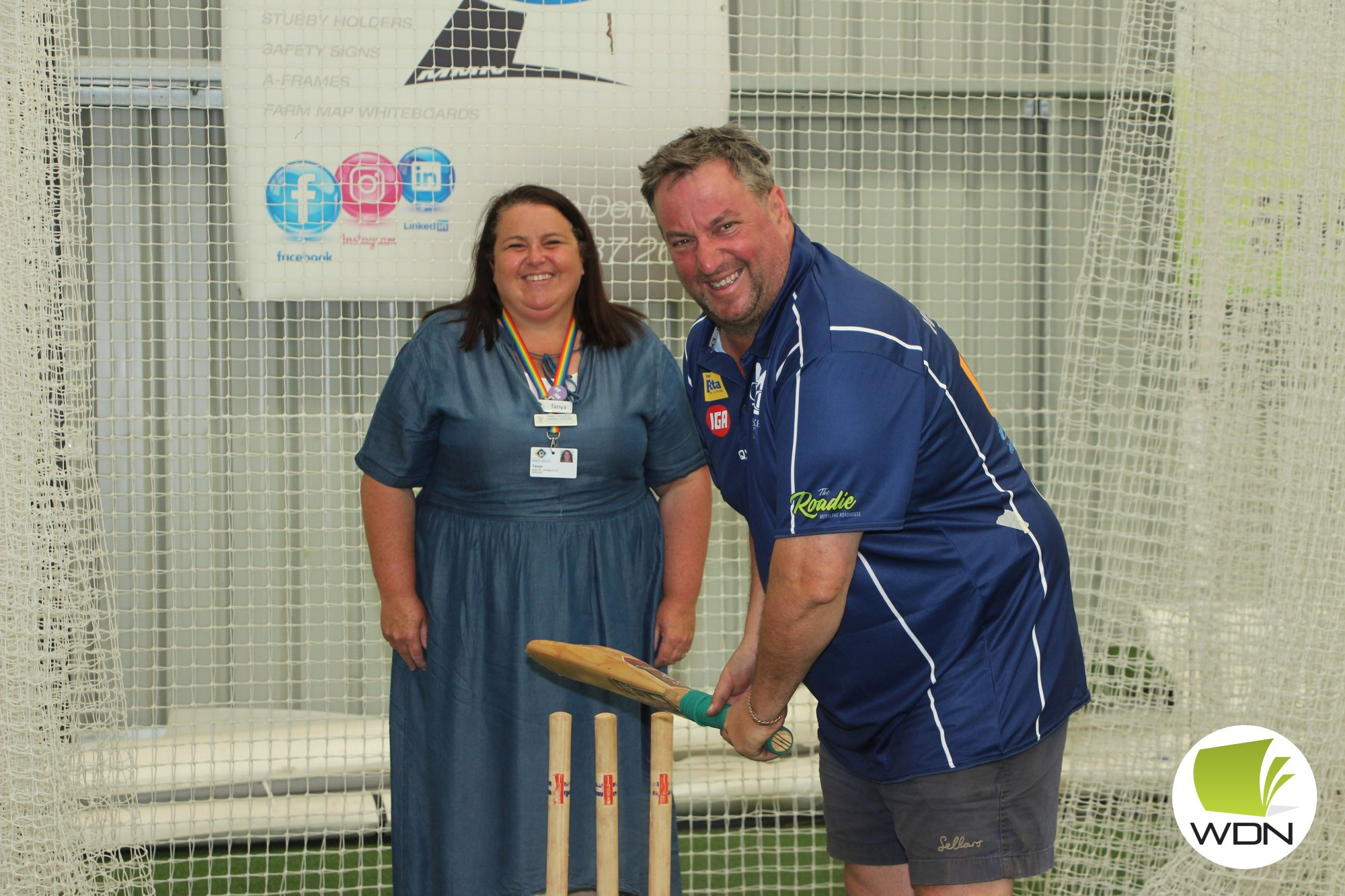 Free event: Terang and Mortlake Health Service and Mortlake Cricket Club will partner next week to deliver a free heart health presentation. TMHS health promotion officer Tanya Glossop and Mortlake Cricket Club president Simon Ritchie (pictured) met last week to discuss the importance of heart health.