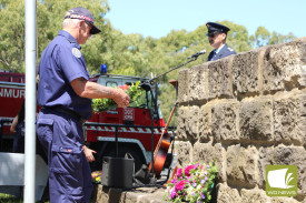 Branxholme Fire Brigade’s Stuart Boden laid a wreath. 