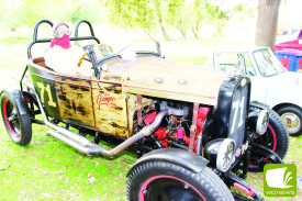 In the driver’s seat: Mortlake played host to more than 100 iconic veteran, vintage and classic vehicles on Sunday, with funds raised supporting cancer research.