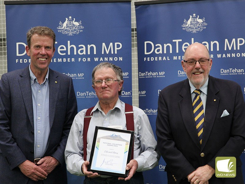 Dedication: David Kenna was recognised for 40 years of dedication to emergency services.