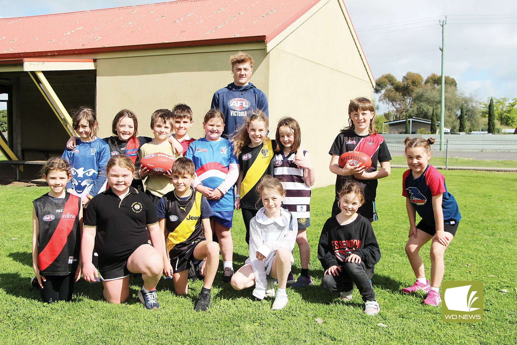Last day: St Colman’s Primary School students were among those to don their favourite team’s colours on the final day of term three last Friday. The students enjoyed the added excitement of a skills clinic hosted by AFL Victoria.
