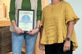 Senior Sports Team Award winners Bookaar Women (cricket), represented by Laura Sexton and Tracey Baker.
