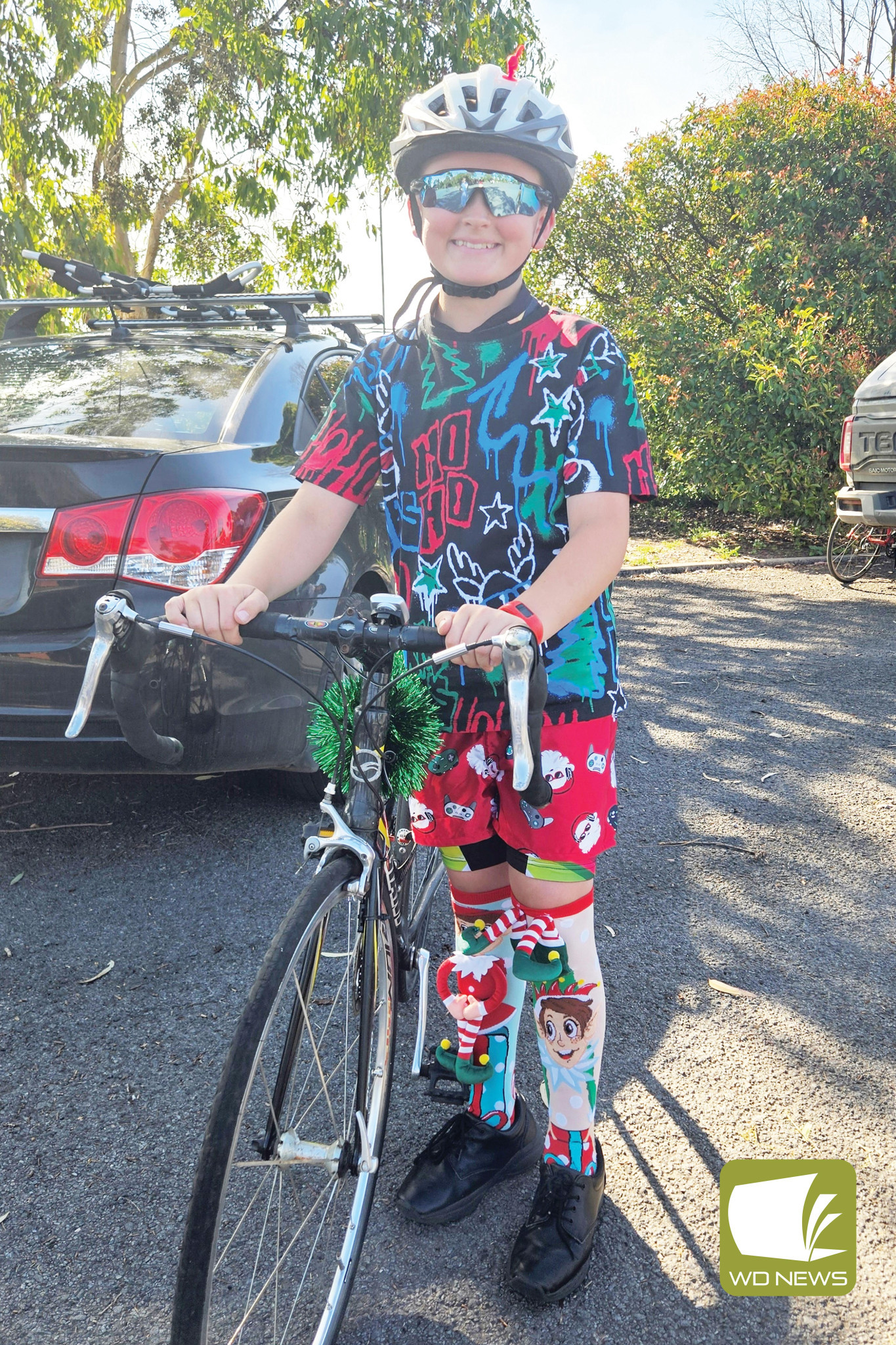 Best dressed Christmas rider Rieley.