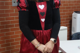 In on the fun: Guest reader Corangamite Shire Council mayor Kate Makin joined in on the Book Week fun.