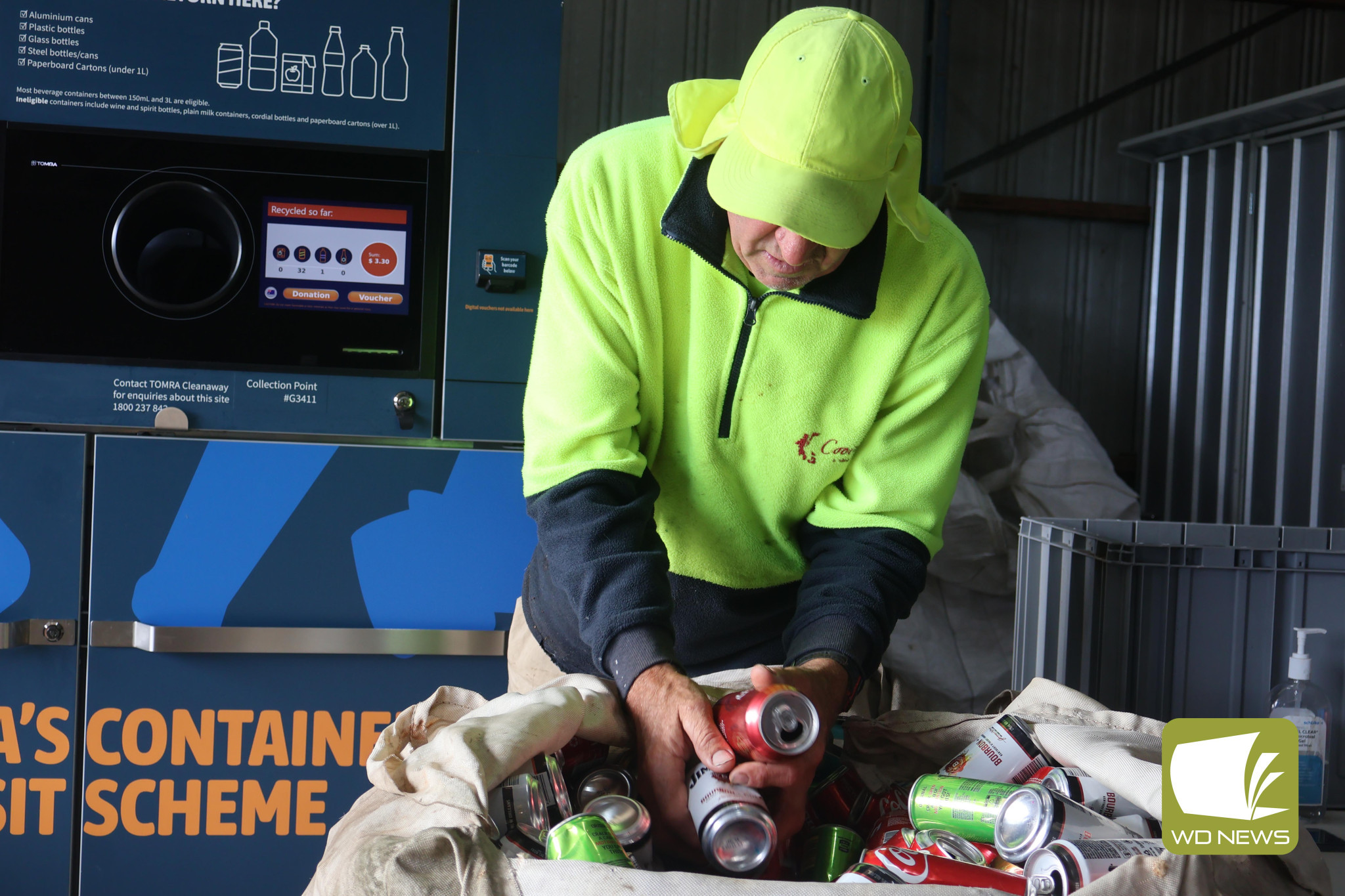 Volume: Brian is among the Cooinda participants who have taken a hands-on approach in helping the launch of the Container Deposit Scheme in Terang grow from strength-to-strength. With over 500,000 containers now recycled in the town, Brian shows no signs of slowing down any time soon.