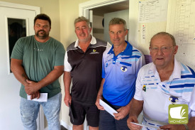 Les Risk Memorial Fours runners-up Adrian Mirtschin, Colin Goldsworthy, Steve Rogerson and Don Murray.