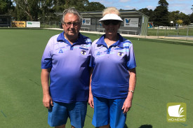 Mixed pairs runners-up Ian and Gert MacDonald.