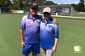 Mixed pairs champions Darren Grant and Joanne Dolling.