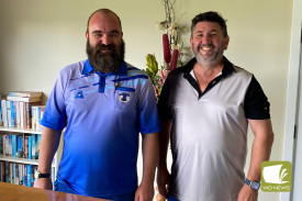 The mens’ B Grade Champion Scott Pierce (left) and runner-up Dwayne Dolling.
