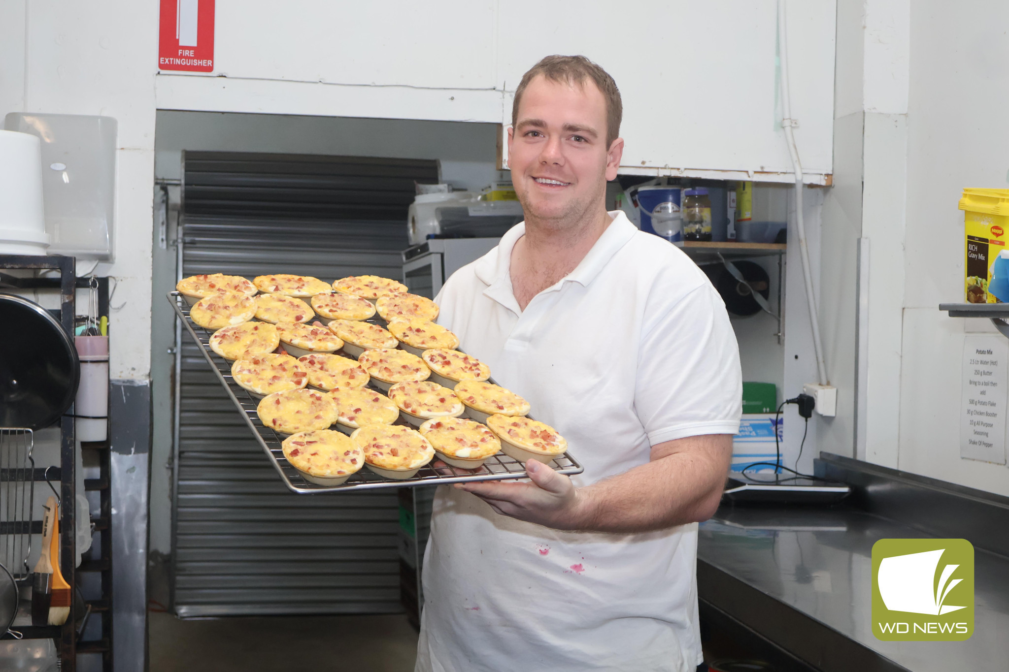 Oi Oi Oi: Brad Burkitt will be tasked with baking 48 gourmet lamb pies to represent Team Australia, which will be judged against New Zealand rivals.