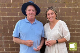 Dedication to Cricket award recipients Steve Wright and Jess Courtney.