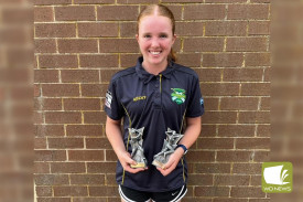 Women’s Player of the Year Maddison Fisher who also won the batting aggregate and average awards, bowling aggregate and bowling average awards.