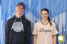 Under 18 MVPs Oliver Clark and Ava Cunningham.