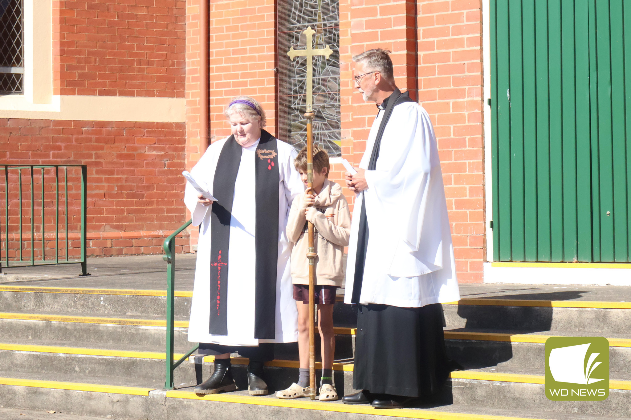 Bringing the faithful together: Camperdown’s three churches united for the Way of the Cross walk of witness on Good Friday.