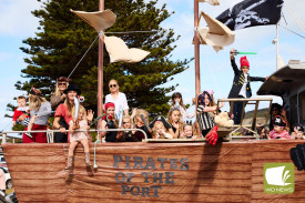 The Pirates of the Port float at Crayfest’s parade on Saturday.