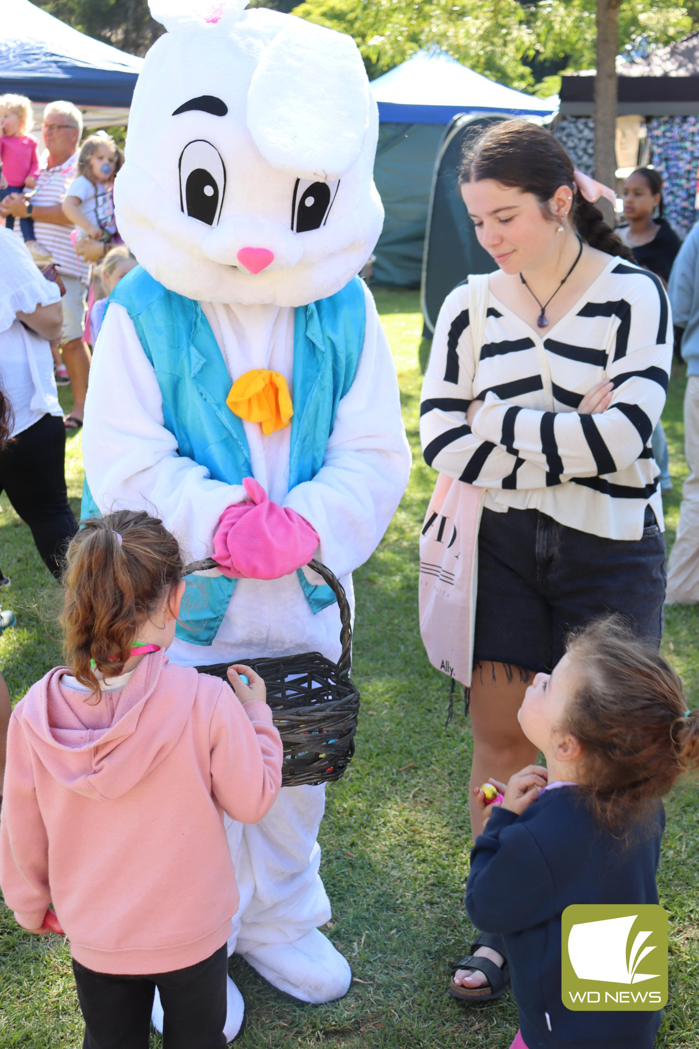 Easter Bunny called in to the delight of youngsters.