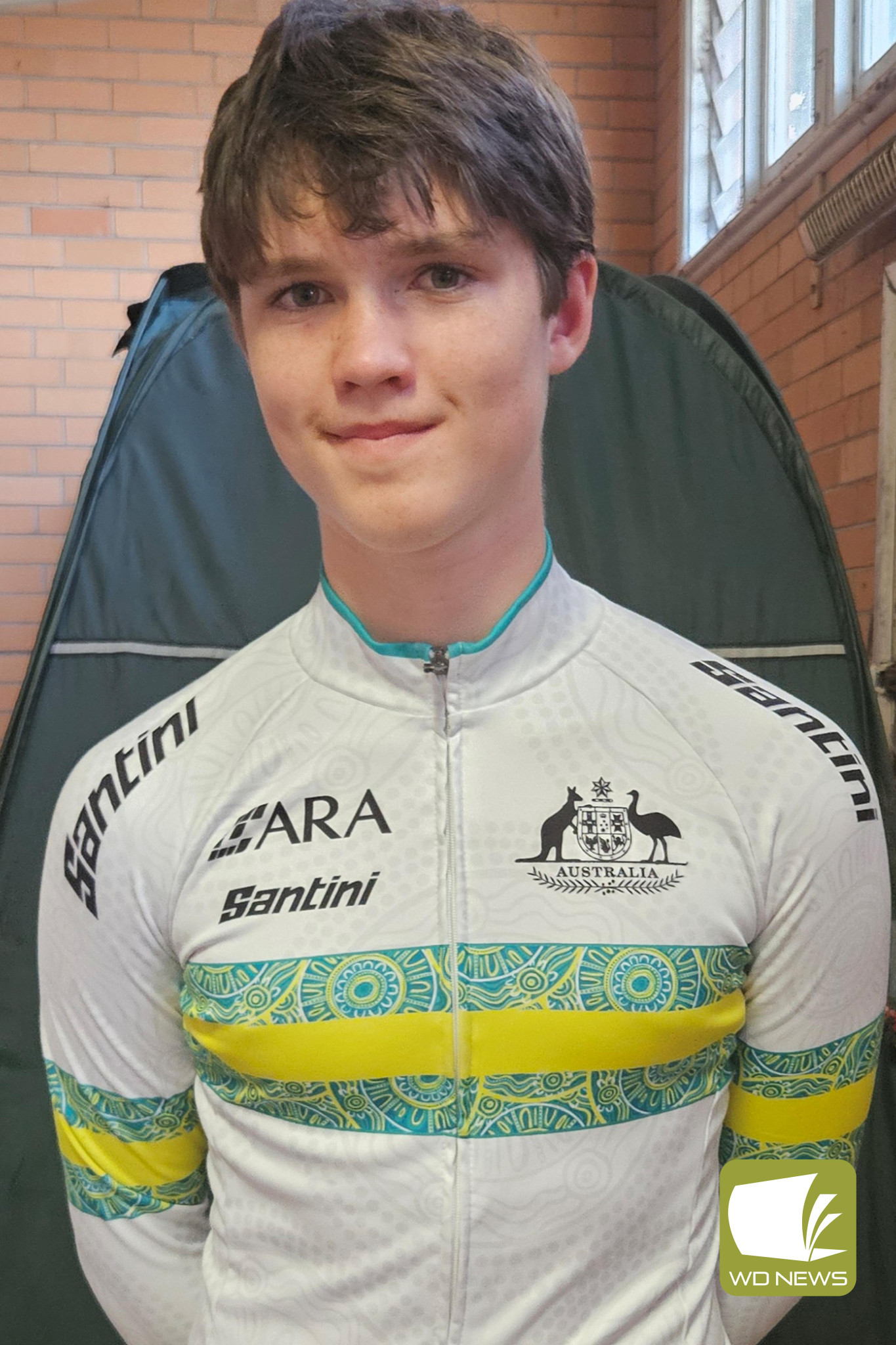 Finn with an Australian top from Grace Brown.