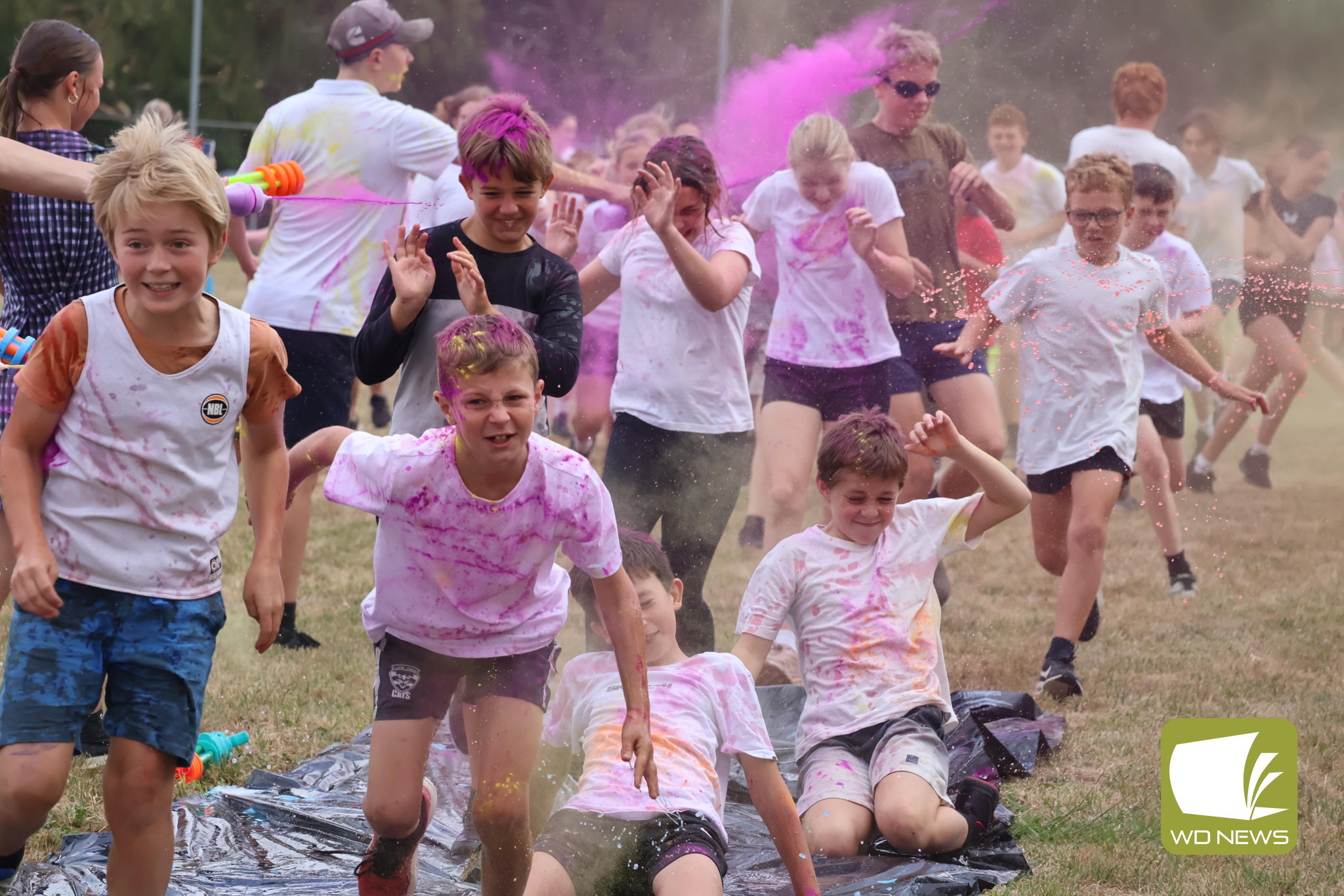 Terang College students made their way through a wild obstacle course on the day.