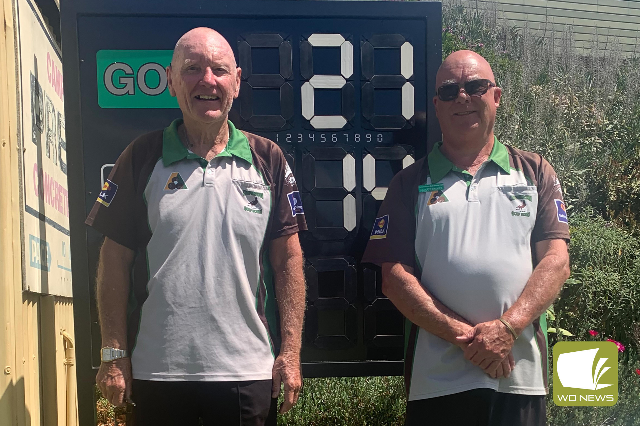 John Molan (winner) and John O’Donohue (runner-up) after the Men’s President’s Handicap.