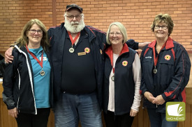 Runners-up for section 3 (from left) Helen Hobbs, Les Pearson, Deb Cheslett and Pam Dwyer.