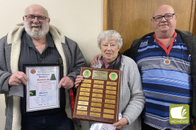 Division 3 Runners-up - Camperdown 3 Les Pearson (left), Margaret Ovens, Gerard Noonan (s), Graeme Chamberlain (not present).