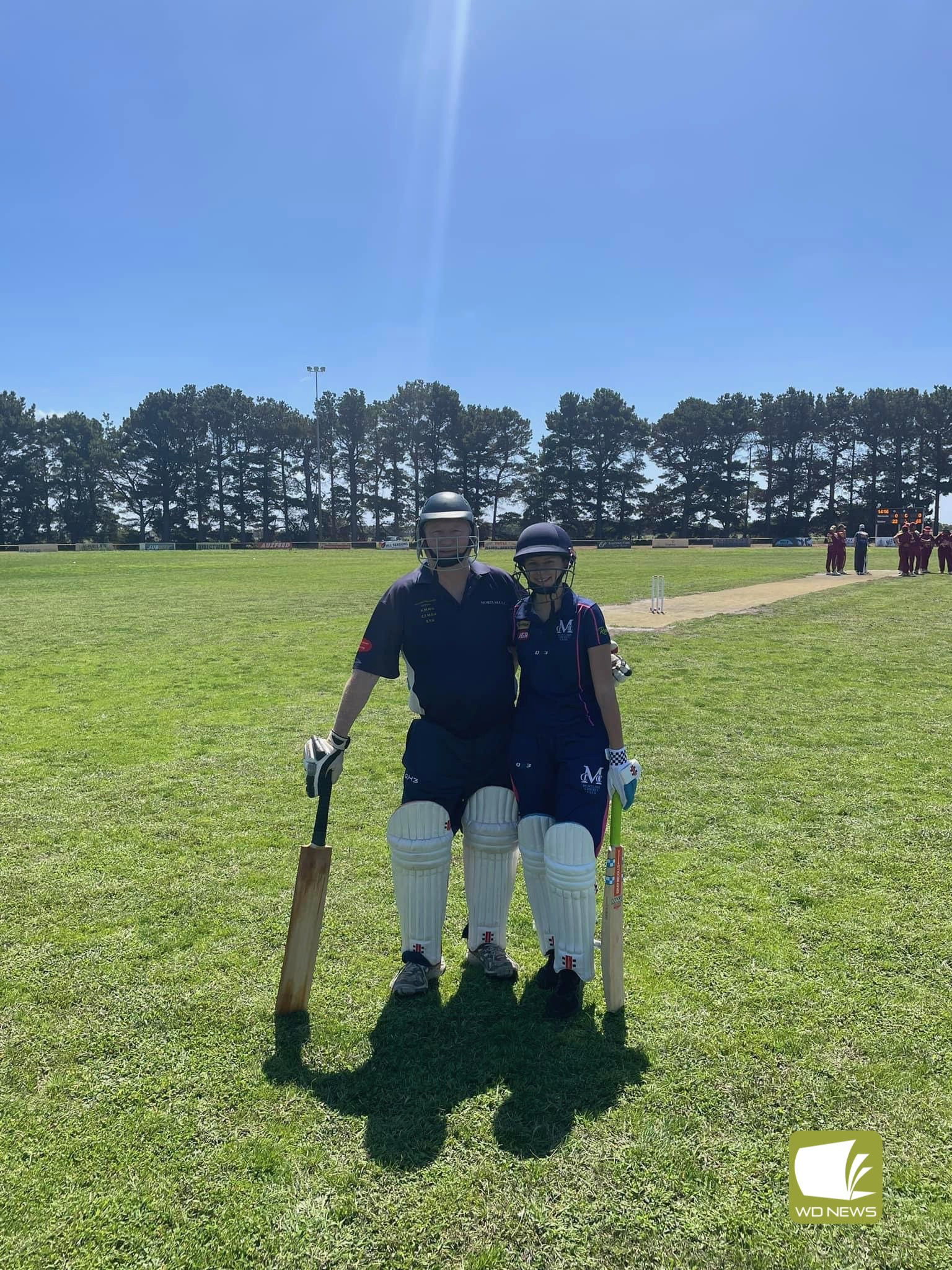 Former club president Greg Howat was thrilled to have had the chance to play cricket with his daughter, Letitia, last weekend.