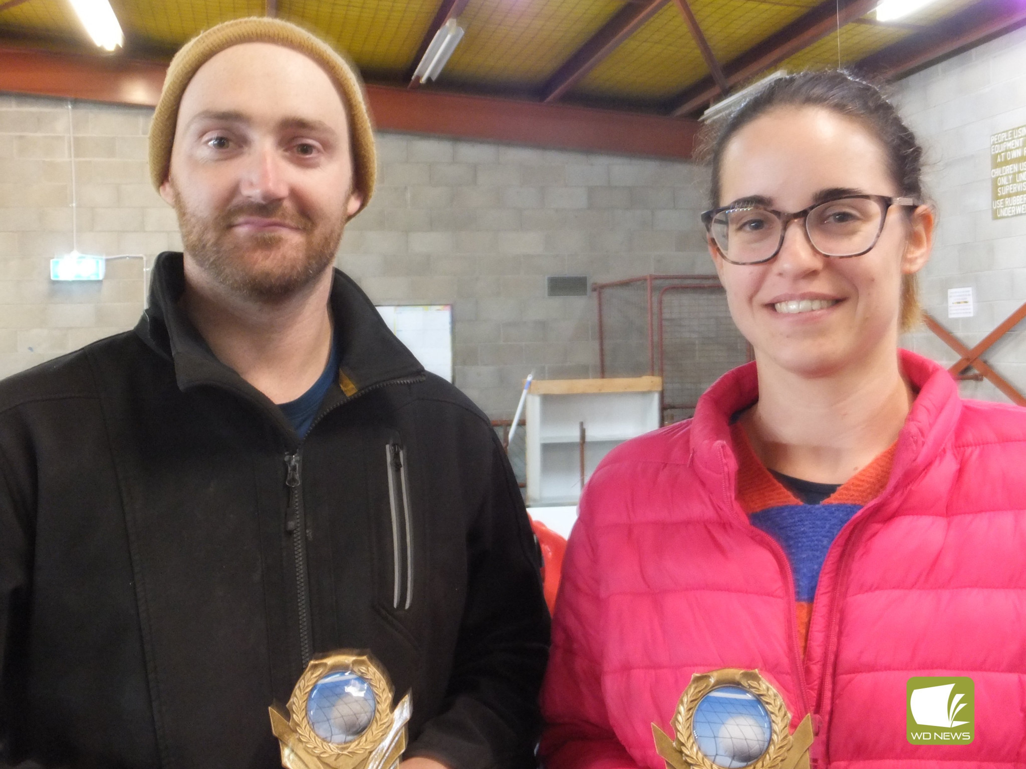 Best and fairest winners Jarrod Rethus and Petra Pable-Kesckes.