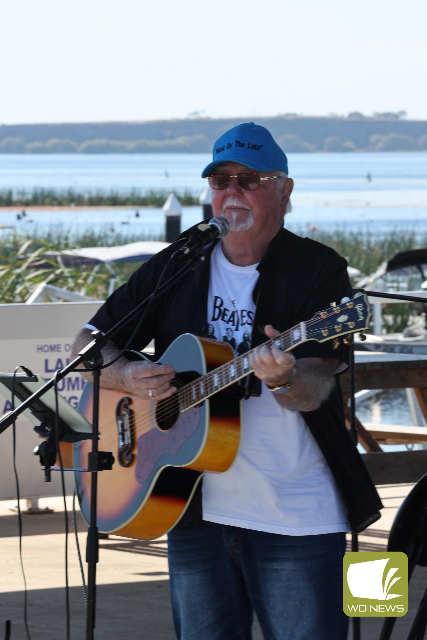 Let them play: Attendees were able to enjoy music from a variety of Australian artists, including concert regular Allan Webster.