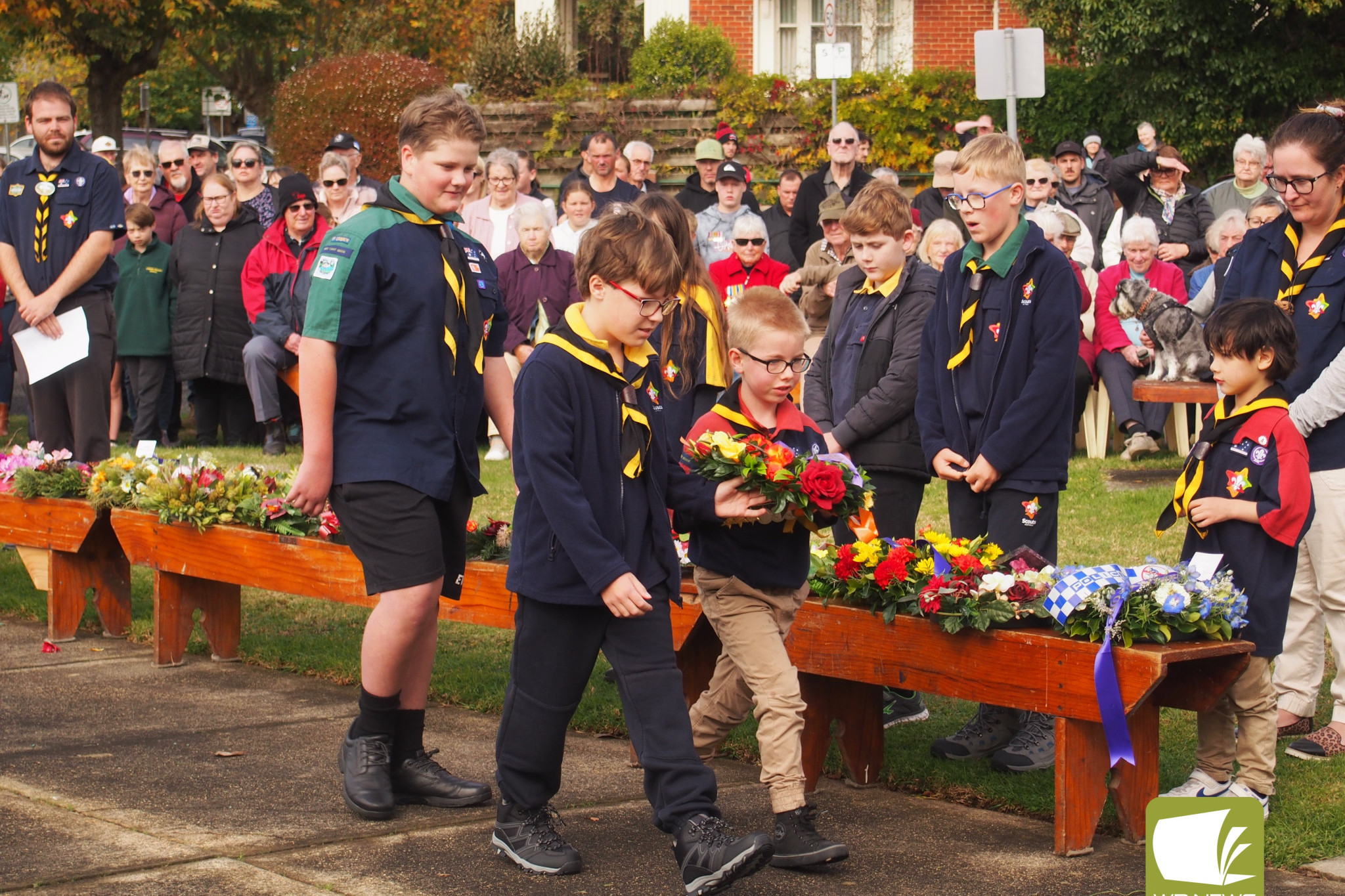 Members of the 1st Cobden Scout Group had an integral role in the service.