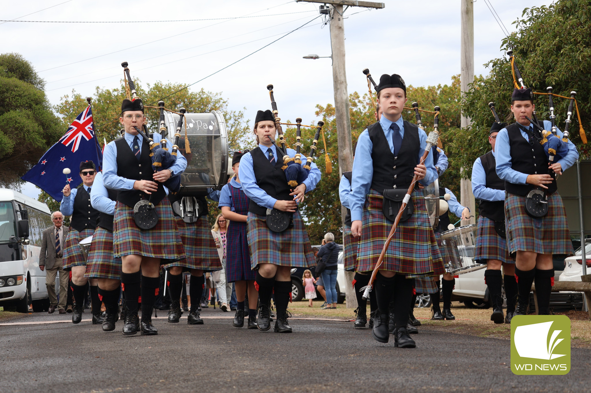 A march through Panmure was held prior to the service.