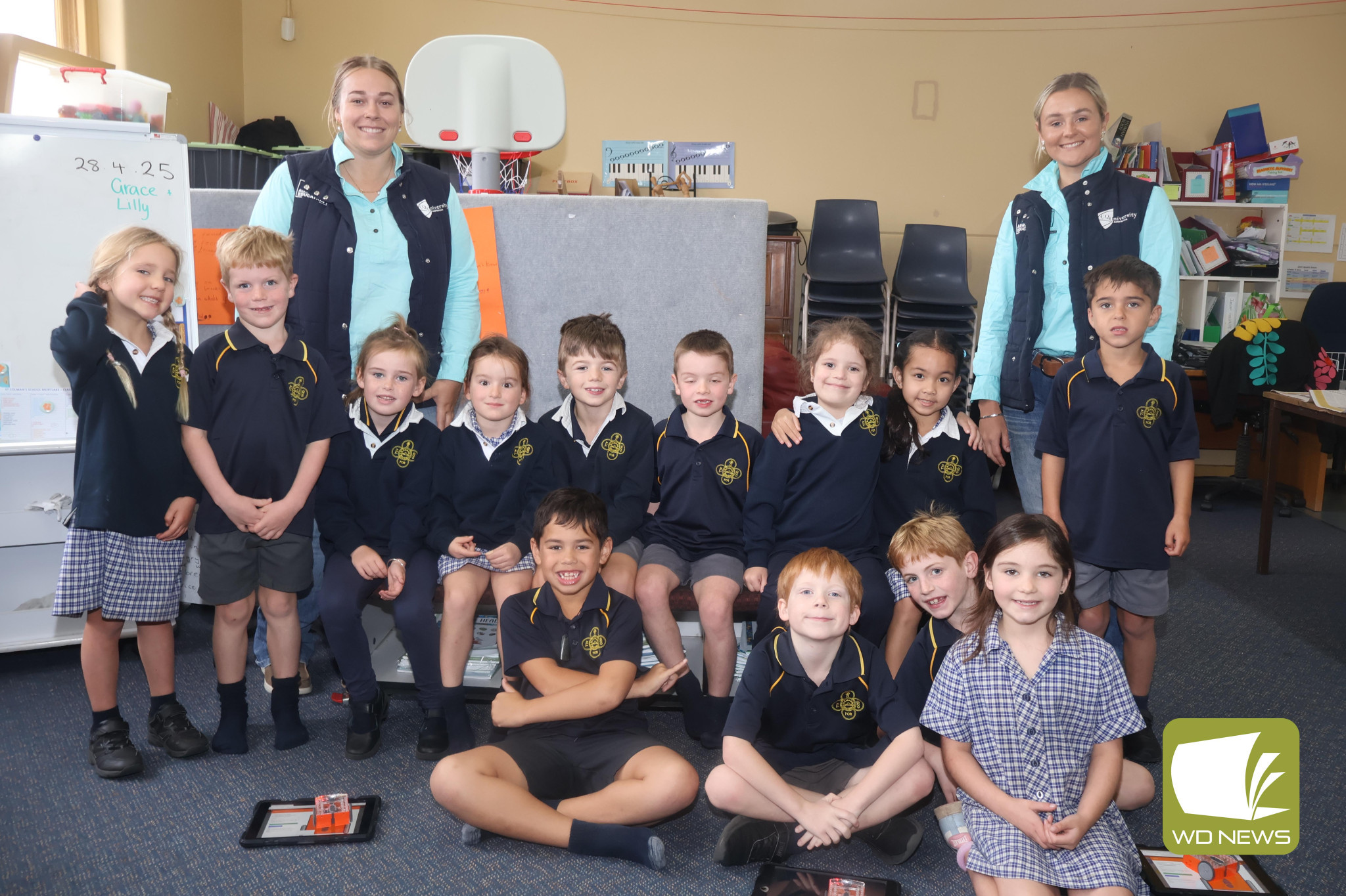 Future-focussed: Students at St Colman’s Primary School enjoyed the opportunity to learn from two visiting scientists this week.