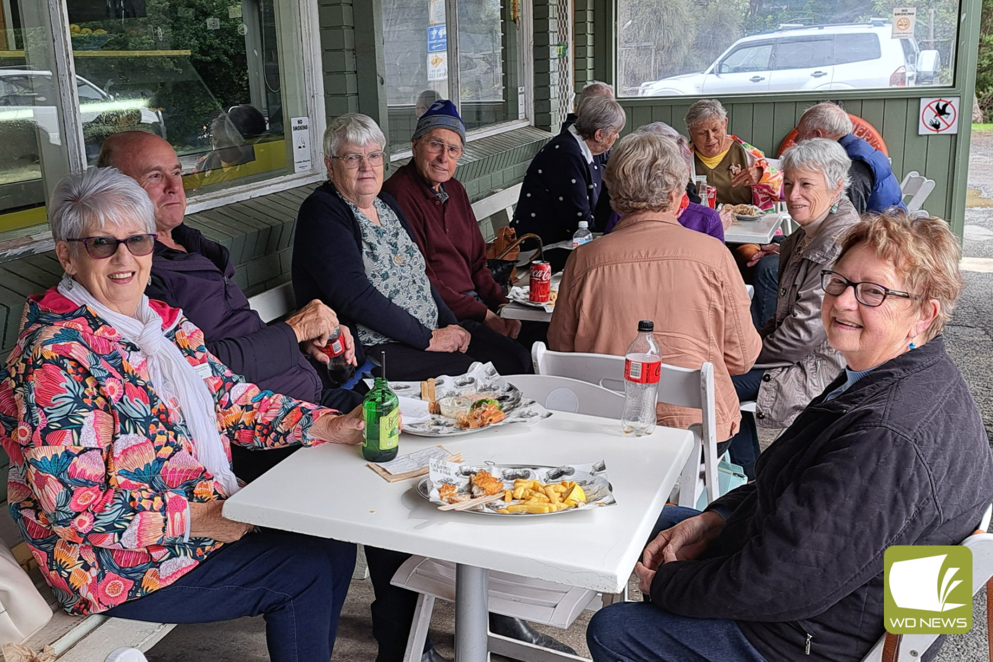 Club outing: Timboon Probus Club members enjoyed a lunch at Apollo Bay during a recent outing.