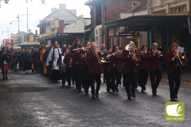 We will remember: Despite wet and chilly conditions, Camperdown’s Anzac Day service saw a large crowd, including those who marched.