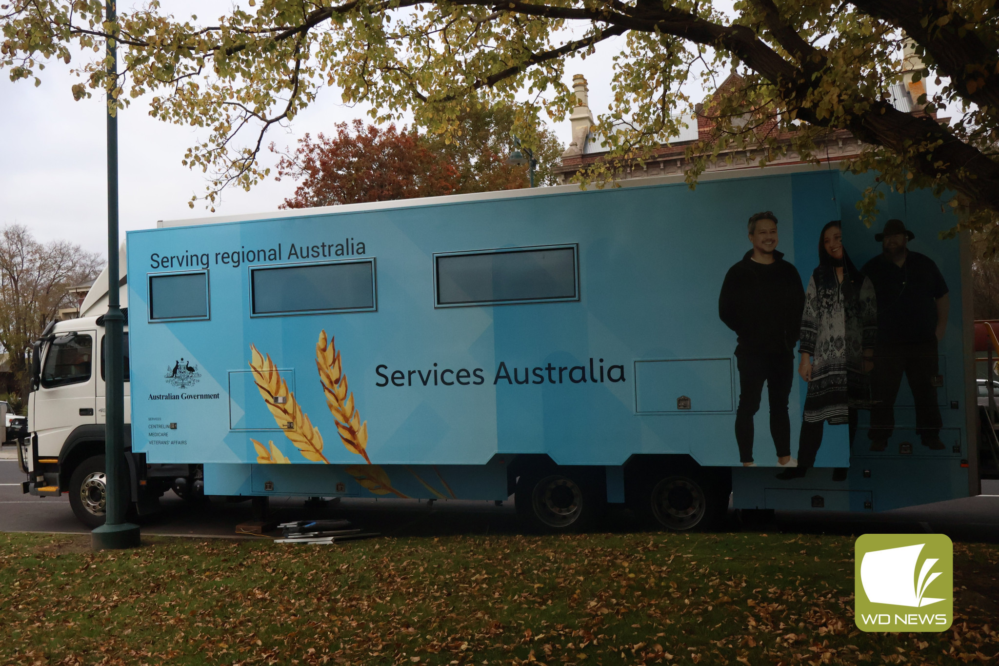 Providing access: A mobile Services Australia truck stopped off across the Corangamite Shire over the past few weeks.