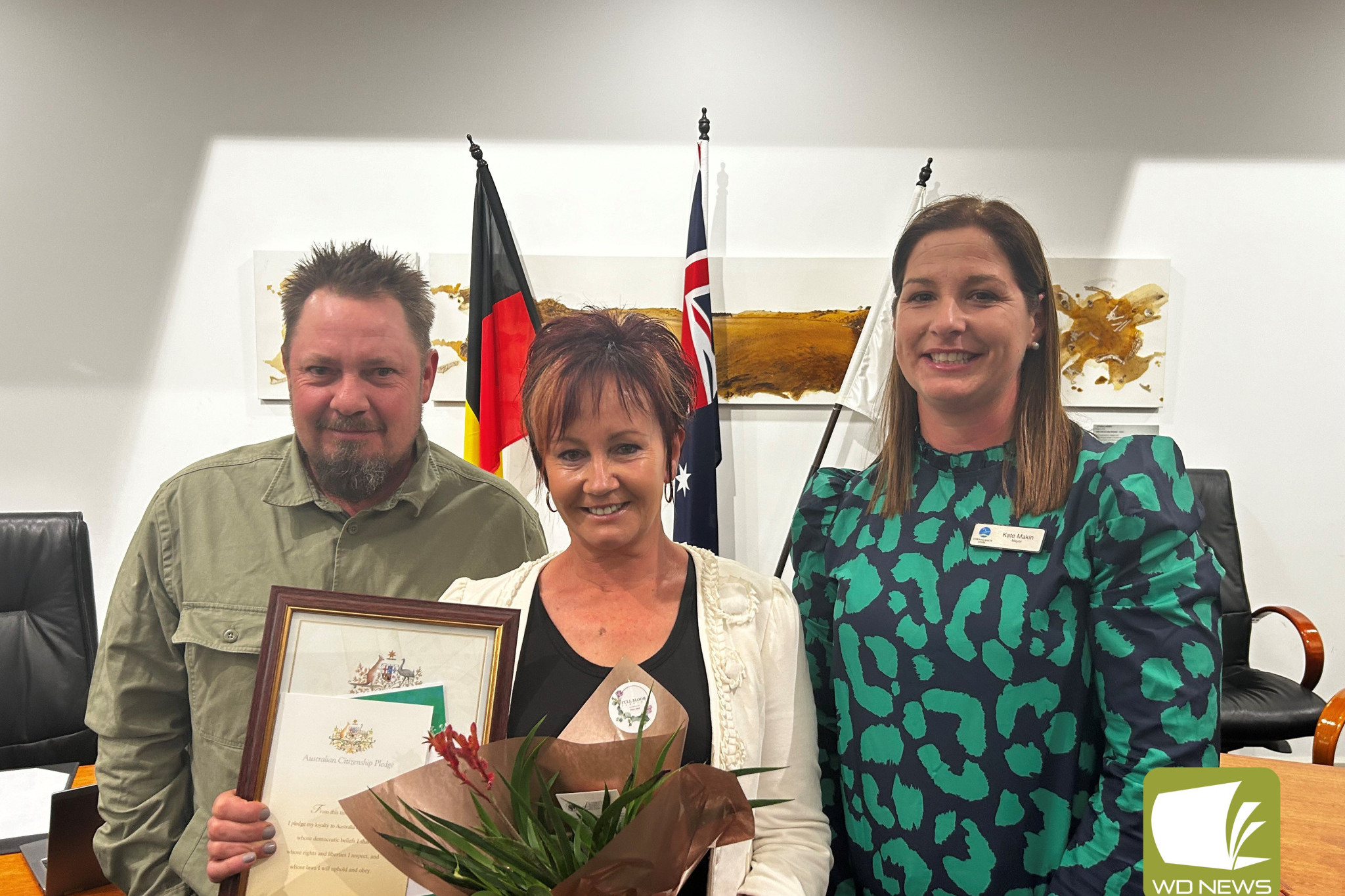 Welcome: Corangamite Shire Council welcomed three new citizens at its April council meeting.