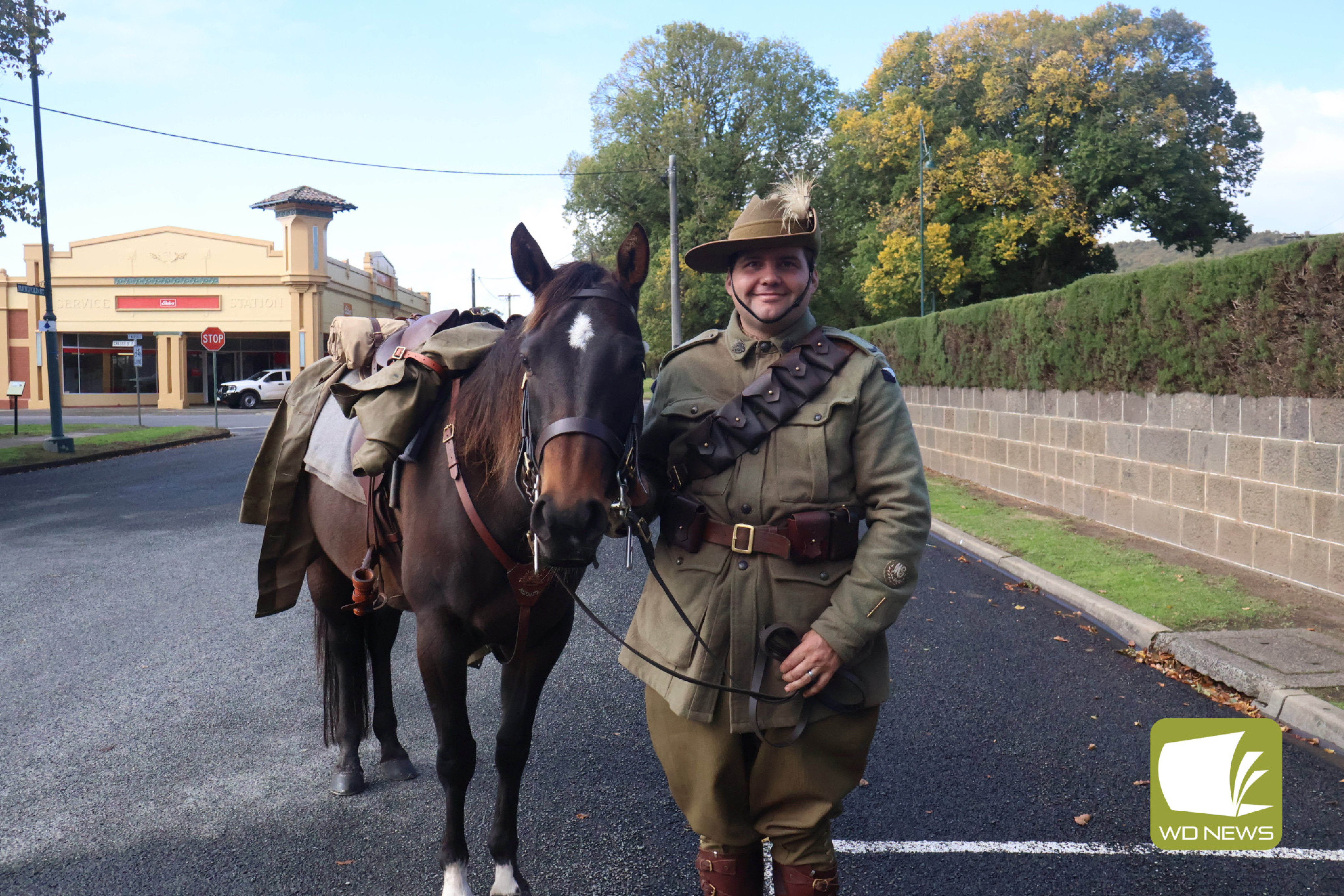 Local representation: Corangamite Light Horse member George Coleman has been representing the region at a state level for Anzac Day, but always makes his way back to Camperdown for the local march.