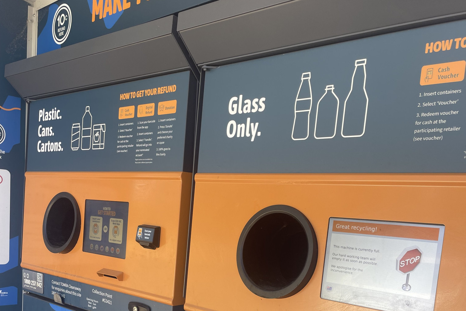 Options looked at: Container deposit scheme refund points in Corangamite Shire have seen more than 850,000 eligible containers recycled since November 1, 2023.