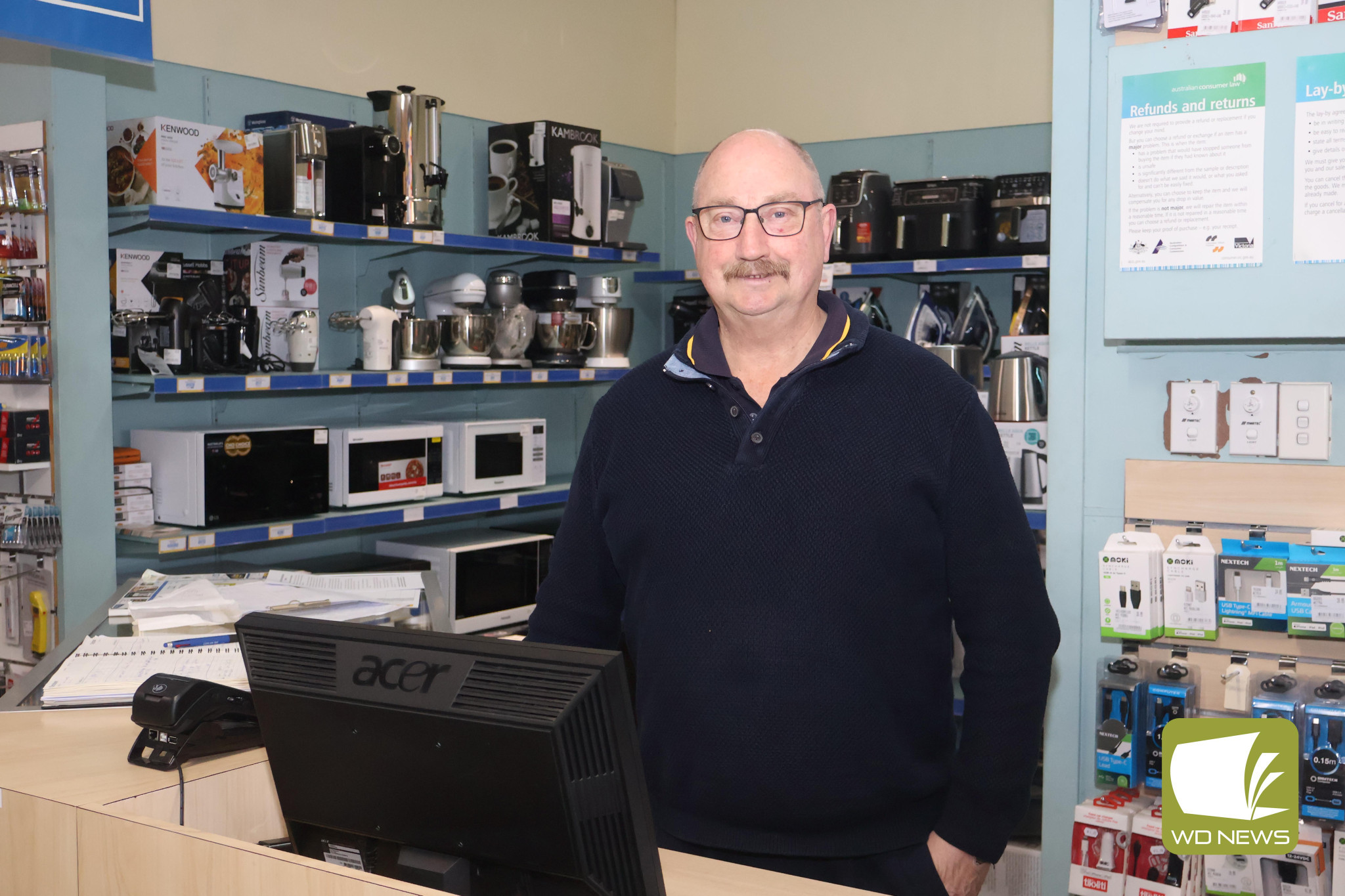 End of an era: Scotts Betta Home Living owner Robbie Jewell has listed the beloved business on the market after three decades helping to furnish homes across the region, as he and wife Kerrie look to retirement.