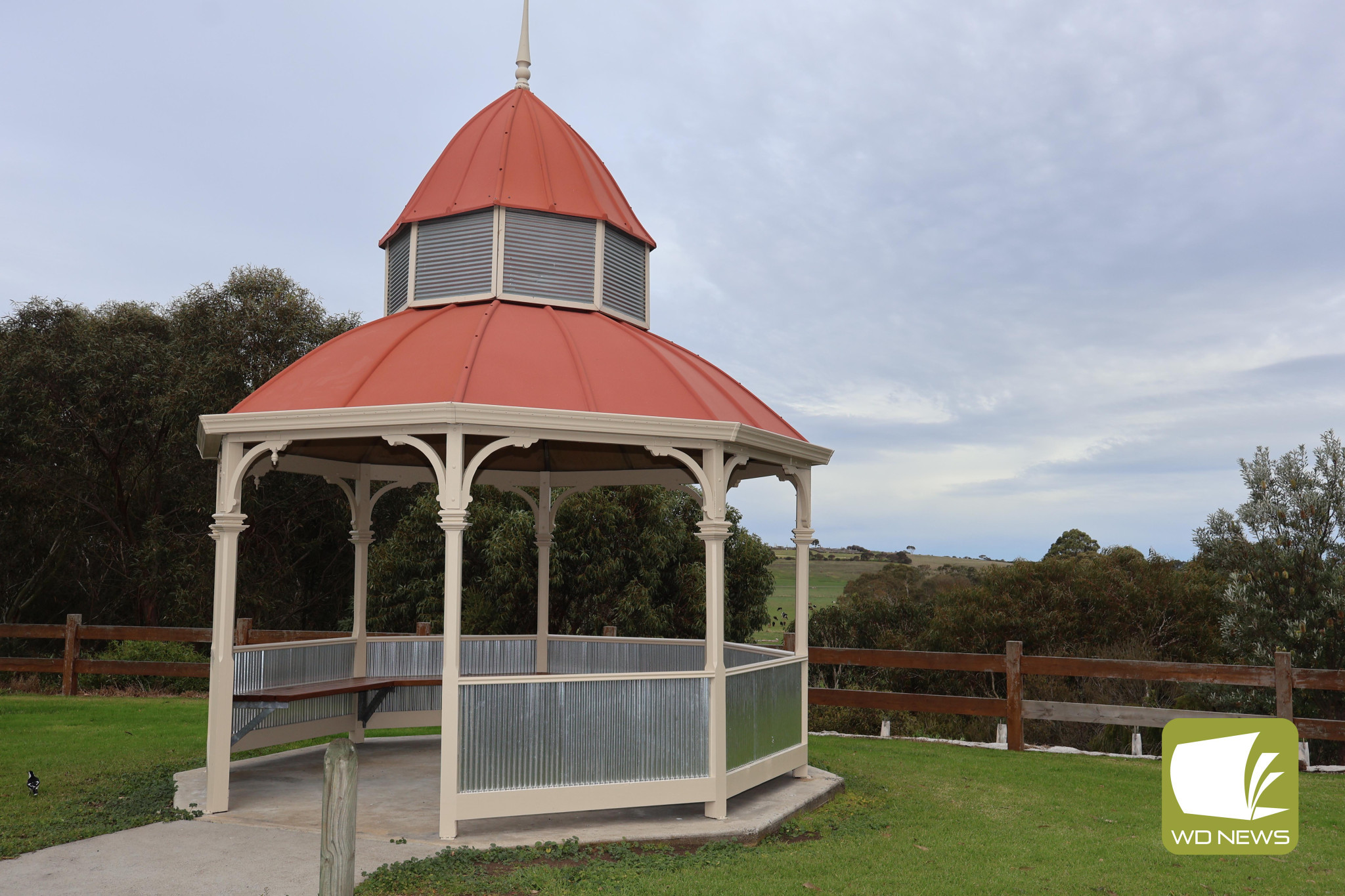 Uprgrade: The committee has completed an $8600 restoration of the Gazebo overlooking the dry lake.