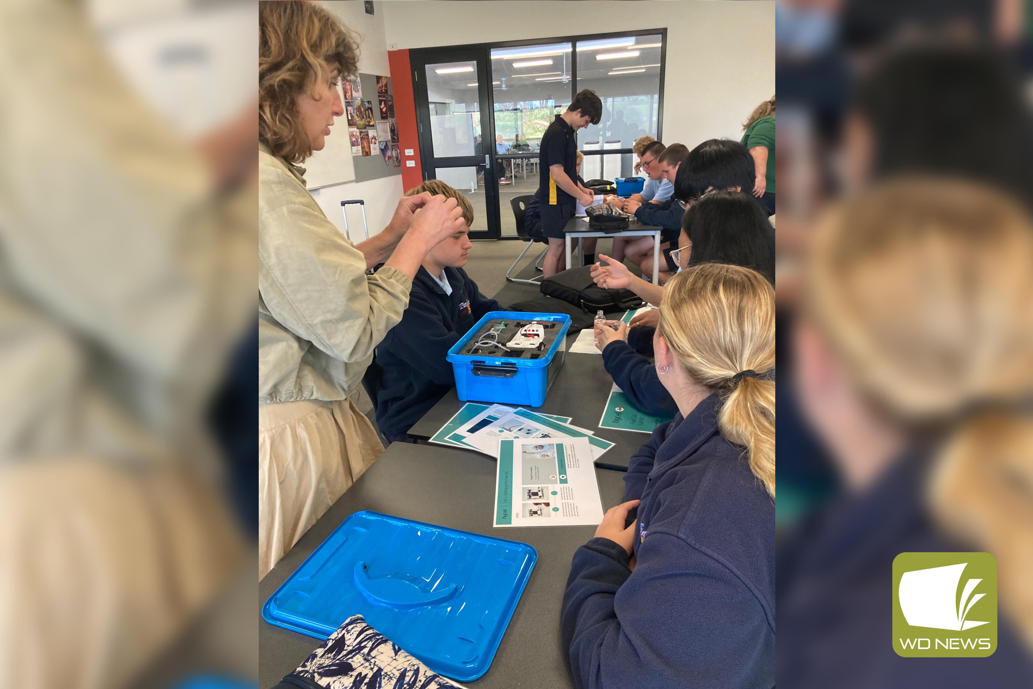 Guest speaker: Deakin University’s Loren Tuck spoke to students at Timboon P-12 about how hydrogen could be the next sustainable energy source.