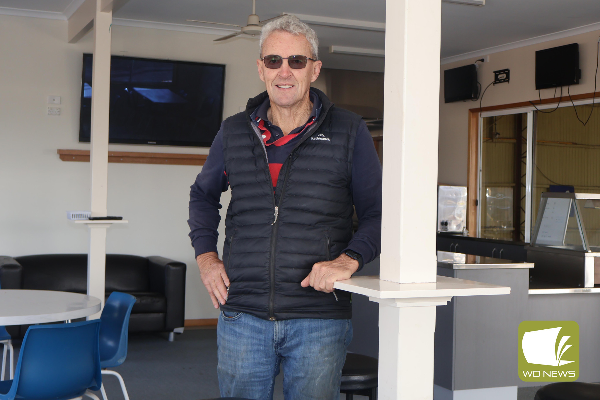 Upgrades complete: Terang Harness Racing Club president Chis O’Connor is among those pleased to see the completion of upgrades, which the club plans to utilise as a safe evacuation point in the event of a natural disaster.
